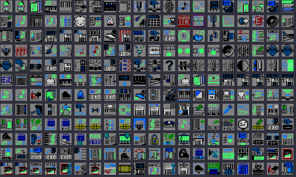 KN7000 24x24 UI icon sprite set