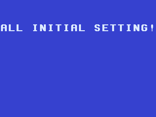 ALL INITIAL SETTING! — the screen before the INTNEST register existed